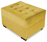 Puff Decorativo Coímbra 60x80 Suede Amarelo