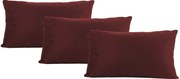 Conjunto 3 capas Almofadas Suede Marsala 30x50 - LISO