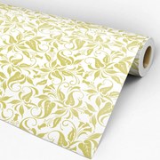 Papel de parede adesivo floral amarelo