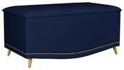 Calçadeira Baú Solteiro 90cm com Tachas Imperial J02 Veludo Azul - Mpo