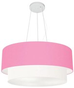 Pendente Cilíndrico Rosa e Branco MJ-4073 Para Mesa de Jantar e Estar