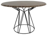 Mesa Jantar Cost Nogueira Base Preta 135cm - 60265 Sun House