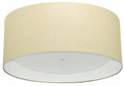 Plafon Cilíndrico Md-3161 Cúpula em Duplo Tecido 50x25cm Bege / Branco - Bivolt