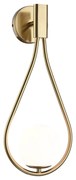 Arandela Pingo Metal Bronze Vidro Branco Ø20X42Cm 1Xg9 | Bella Ilumina...