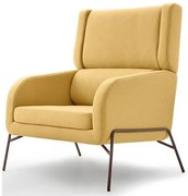 Poltrona Memphis Fixa Amarelo Base Preta 105cm - 61812 Sun House