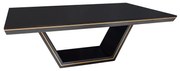 Mesa New Laville Retangular M Preto com Detalhes em Dourado Soleil  Kleiner