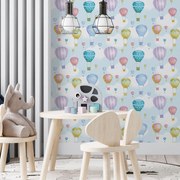 Papel de Parede infantil nuvens e balões 0.52m x 3.00m