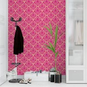 Papel de Parede Arabesco Salmon e Pink 0.52m x 3.00m