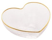 Bowl Vidro Com Borda Dourada Heart 9x8x4cm 28345 Wolff