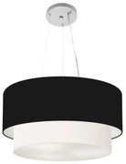 Pendente Cilíndrico Preto e Branco MJ-4369 Para Mesa de Jantar e Estar