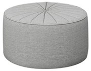 Puff Decorativo Sala De Estar Round Linho Cinza G45 - Gran Belo