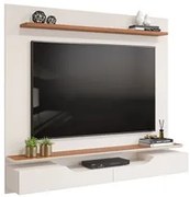 Painel Para Tv Até 60 Pol. 2 Portas Levi D04 Off White/Freijó - Mpozen