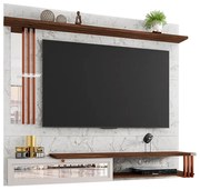 Painel de TV Home Suspenso Pérola 180cm Atenna/Imbuia - Vizzato - Branco