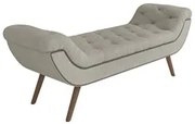 Puff Recamier Calçadeira 195cm Pés Palito Madeira Venêto P02 Boucle Cr