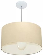 Lustre Pendente Cilíndrico Vivare Md-4069 Cúpula em Tecido 50x30cm - Bivolt