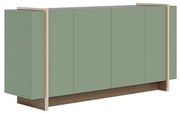 Aparador Buffet 4 Portas Oliwia 160 cm Sala Jantar Verde Pistache/Amêndoa C04 - D'Rossi