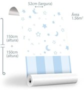 Papel de Parede Infantil Estrelado Azul Bebê