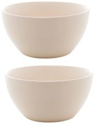 Jogo 2 Bowls Cerâmica Granilite Marfim 14x7cm 28569 Bon Gourmet