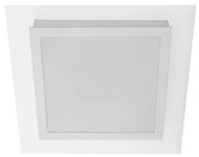 Plafon Led Sobrepor Quadrado Branco 25W Lisboa - LED BRANCO FRIO (6500K)