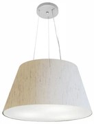 Lustre Pendente Cone Md-4141 Cúpula em Tecido 30/50x35cm Linho Bege - Bivolt