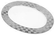 Travessa Porcelana Vera Silver 36x25x3cm 17426 Wolff