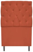 Cabeceira Estofada Liverpool 90 cm Solteiro Suede Terracota - ADJ Decor