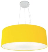 Lustre Pendente Cilíndrico Vivare Md-4150 Cúpula em Tecido 70x21cm - Bivolt