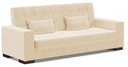 Sofá Cama Decorativo 210cm Beesley Suede Bege G19 - Gran Belo