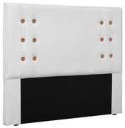 Cabeceira Cama Box Casal King 195cm Gênova Corano Branco - Sheep Estofados - Branco