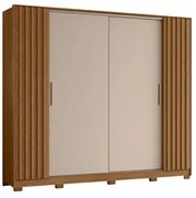 Guarda Roupa Casal 4 Portas 4 Gavetas Jacarandá Flex Jatobá/Fendi - Al