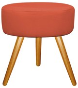 Puff Sofia Palito Mel Suede Terracota - ADJ Decor