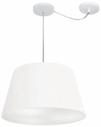 Lustre Pendente Cone Com Desvio Md-4279 Cúpula  21/30x40cm Branco - Bivolt