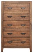 Comoda Trau 5 gavetas Rustic Brown 86,5cm - 58909 Sun House