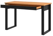 Escrivaninha Cleveland 1 Gaveta cor Freijo com Preto Fosco 118 cm - 62328 Sun House