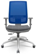 Cadeira Brizza Diretor Grafite Tela Azul Assento Concept Granito Base RelaxPlax Alumínio - 65950 Sun House