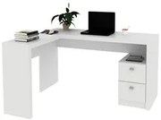 Mesa Para Escritório 2 Gavetas ME4129 Branco - Tecno Mobili