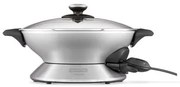 Panela Elétrica Tramontina by Breville Wok Chef em Alumínio Fundido com Tampa de Vidro 6 L 220 V