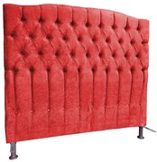 Cabeceira Cama Box Casal 140cm Capitonê Sofia Suede Vermelho - Sheep Estofados - Vermelho