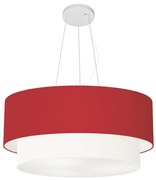 Pendente Cilíndrico Bordô e Branco MJ-4073 Para Mesa de Jantar e Estar