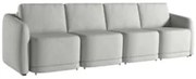 Sofá Cama Casal para Sala 436cm Polska Z08 Linho Cinza - Mpozenato