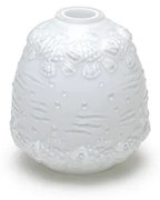 Vaso Peixinho Branco Leitoso Murano Cristais Cadoro