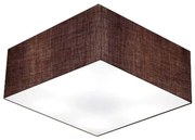 Plafon Quadrado Md-3060 Cúpula em Tecido 21/80x80cm Café - Bivolt