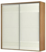 Roupeiro Menfis 2 Portas cor Freijo Off White 223cm - 66695 Sun House