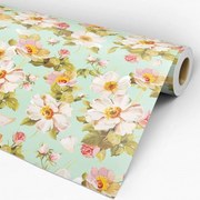 Papel de Parede Floral Verde