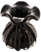 Vaso De Vidro Italy Preto E Rosé 11,5cm X 13cm 29047 Wolff