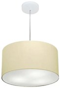 Lustre Pendente Cilíndrico Vivare Md-4244 Cúpula em Tecido 40x25cm - Bivolt