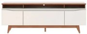 Rack Flynt St Off White Gloss Com Base Natural 1,80 MT - 69760 Sun House