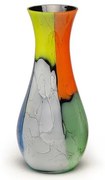 Vaso 83 Milênio Lascas Coloridas Murano Cristais Cadoro