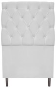 Cabeceira Estofada Liverpool 90 cm Solteiro Corano Branco - ADJ Decor