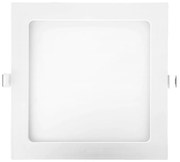 Luminária De Embutir Quadrado 18W 3000K Led Bivolt 22X22X2,5Cm Downlig... (Branco)